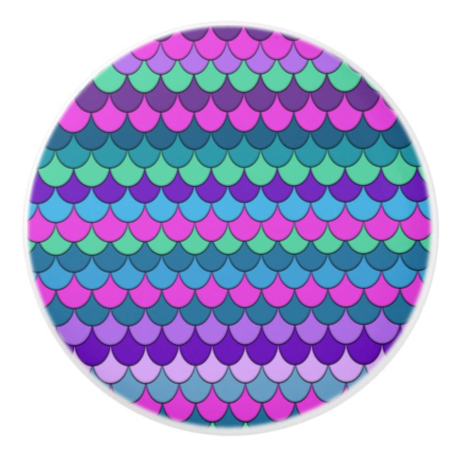 Pomo De Cerámica Sirenita multicolor (Anverso)