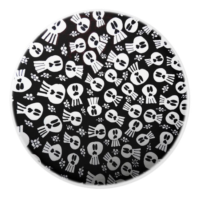 Pomo De Cerámica Skulls-ceramic pull drawer (Anverso)