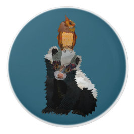 POMO DE CERÁMICA SKUNK & OWL