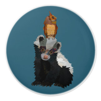 POMO DE CERÁMICA SKUNK & OWL