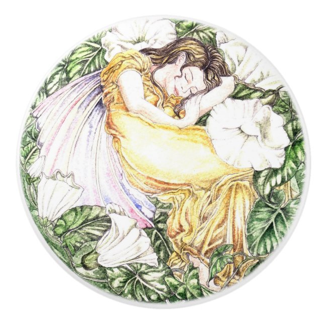 Pomo De Cerámica Sleeping Fairy Ceramic Knob (Anverso)