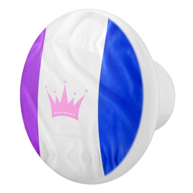 Pomo De Cerámica SlipperyJoe arrastrar bandera de orgullo gallo azu (Derecha)