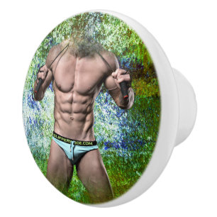 Pomo De Cerámica SlipperyJoe's hombre adulto muy musculoso sin cami