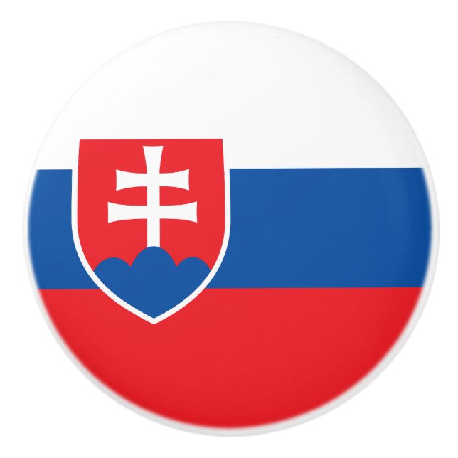 Pomo De Cerámica Slovakia Flag (Anverso)