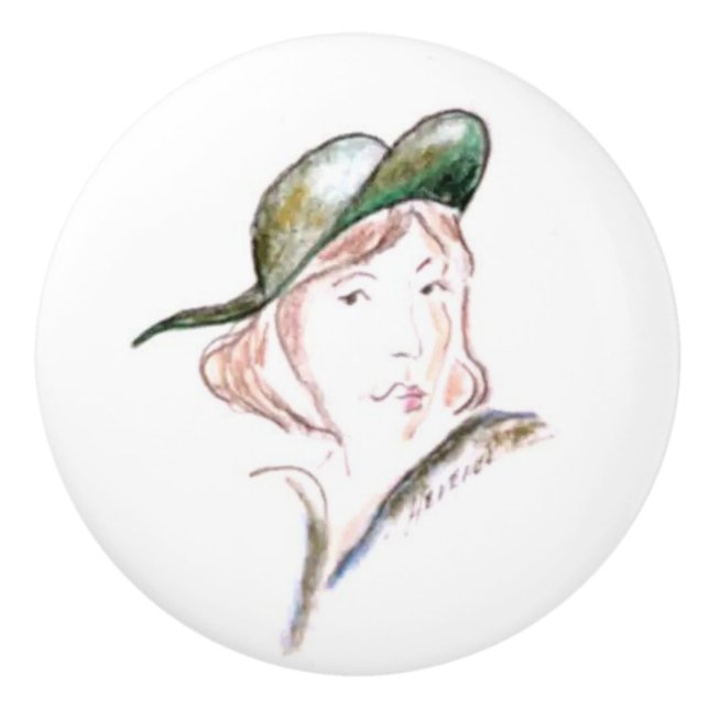 Pomo De Cerámica Sneaky Lady (Anverso)