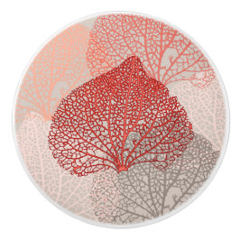 Pomo De Cerámica Sombra de coral