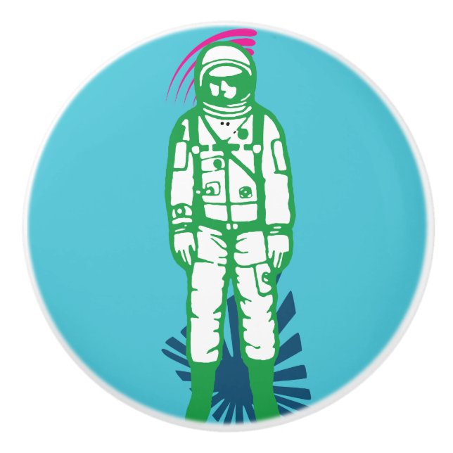 Pomo De Cerámica Spaceman Ceramic Knob (Anverso)