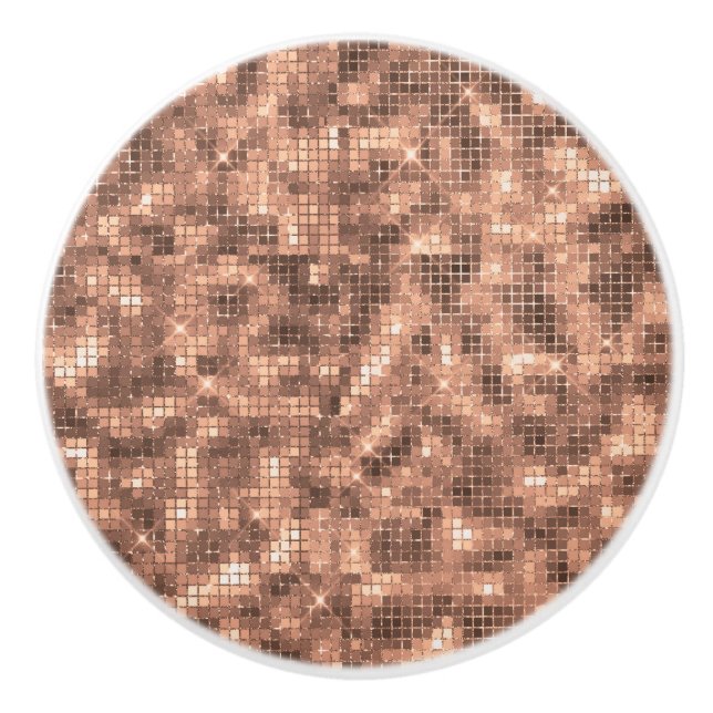 Pomo De Cerámica Sparkly Gold Champagne Luxury Sparkle (Anverso)