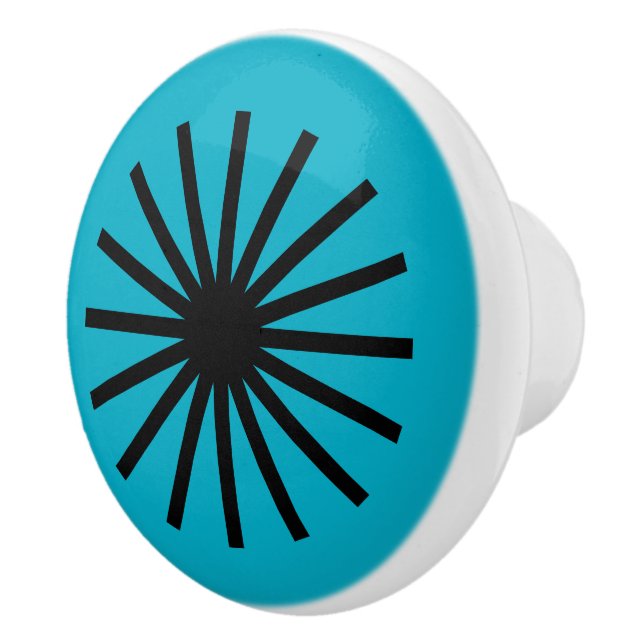 Pomo De Cerámica Starburst Black and White (Derecha)