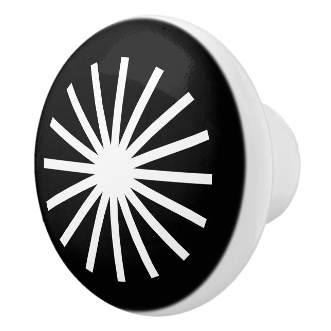 Pomo De Cerámica Starburst Black and White (Derecha)