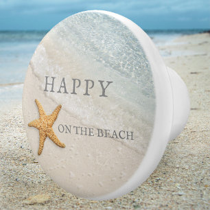 Pomo De Cerámica Starfish Waves Beach House