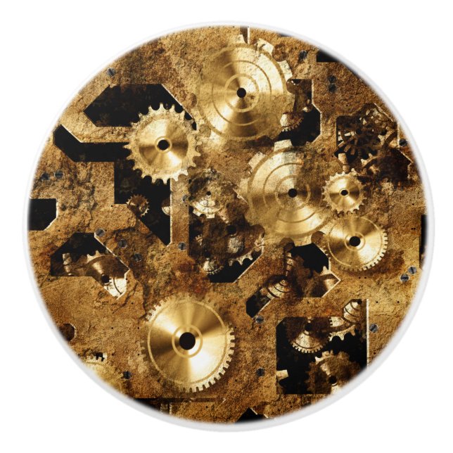 Pomo De Cerámica Steampunk (Anverso)