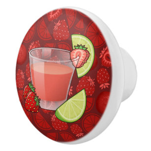 Pomo De Cerámica Strawberry Daiquiri Ceramic Knob
