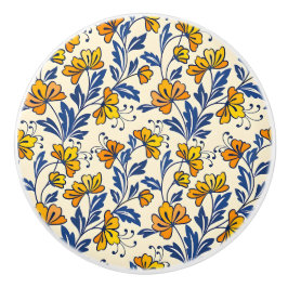 Pomo De Cerámica Stunning Seamless Pattern of Flowers and Leaves