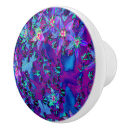 Pomo De Cerámica Suculentas flores de sedición en Verde azulado, ma