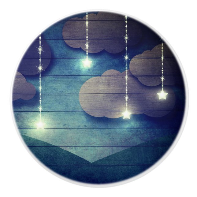 Pomo De Cerámica Sueños dulces Estrella colgante del cielo nocturno (Anverso)