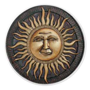 Pomo De Cerámica Sun hace frente a tirón de la puerta o del cajón