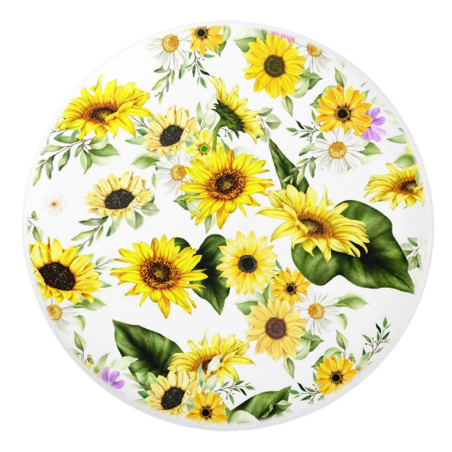 Pomo De Cerámica Sunflower 7 (Anverso)