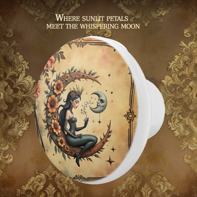 Pomo De Cerámica Sunflower Crescent Queen (Subido por el creador)