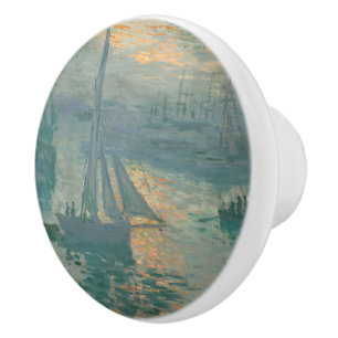 Pomo De Cerámica Sunrise (Marine) por Claude Monet