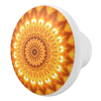 Pomo De Cerámica Sunshine & Happiness Mandala Decorative Pull Knob