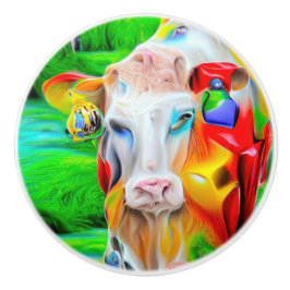 Pomo De Cerámica Surreal Farm Art