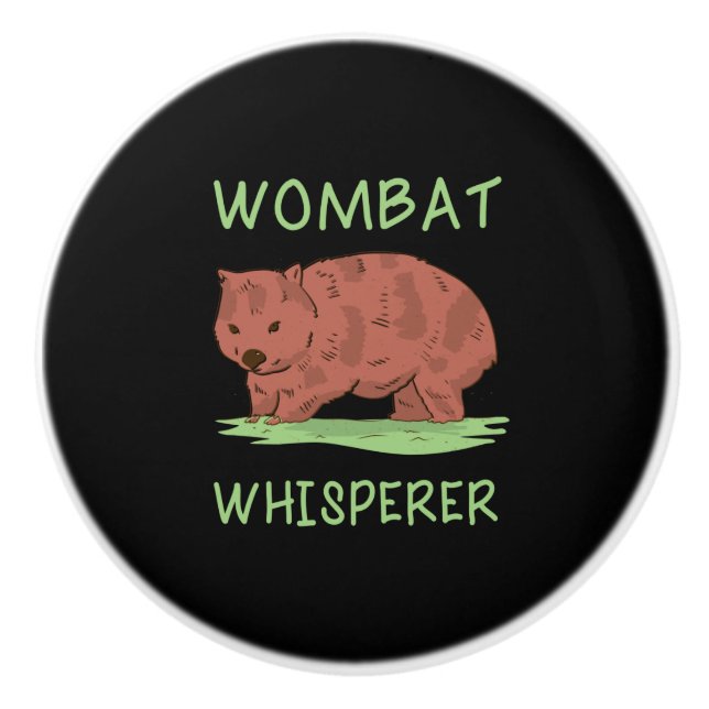 Pomo De Cerámica Susurrador de wombats (Anverso)
