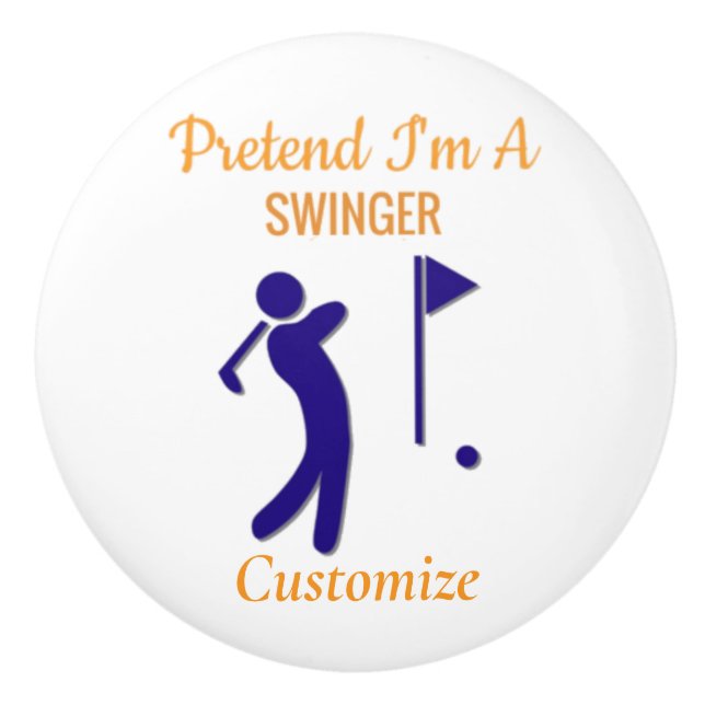 Pomo De Cerámica Swting Golfer Thunder_Thunder_Cove (Anverso)
