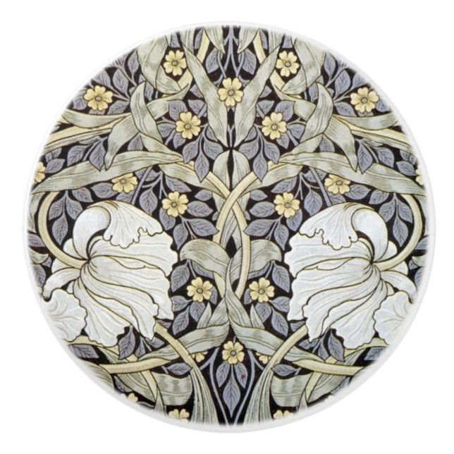 Pomo De Cerámica Tableros de puertas - período de artes florales y  (Anverso)