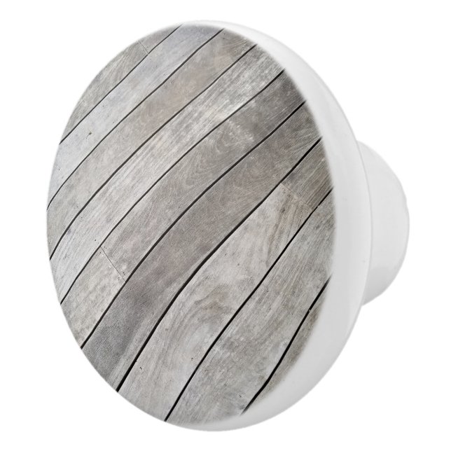 Pomo De Cerámica Tablones de cubierta de madera gris plateado (Derecha)