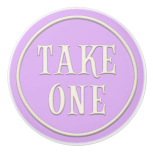 Pomo De Cerámica "Take One" Fiesta de té de Wonderland Pastel Purp