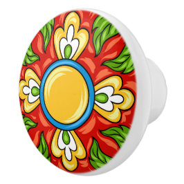 Pomo De Cerámica Talavera Tile Cajón de cerámica