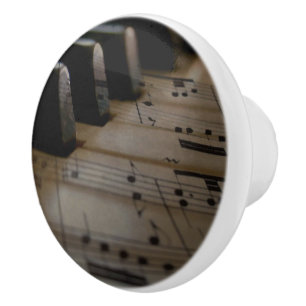 Pomo De Cerámica Teclas de piano de música antigua