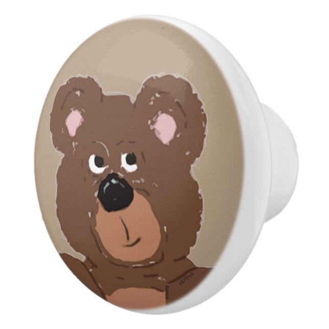 Pomo De Cerámica Teddy Bear Face (Derecha)