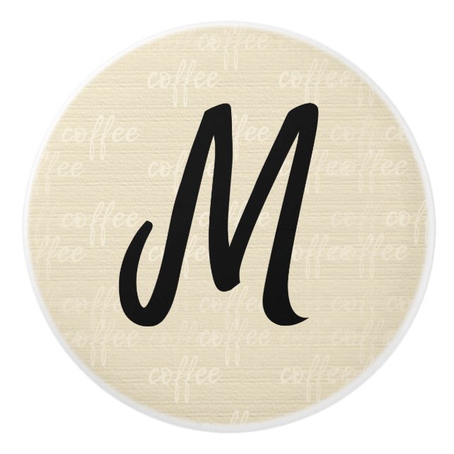 Pomo De Cerámica Tejido cerámico Personalizado Café (Anverso)