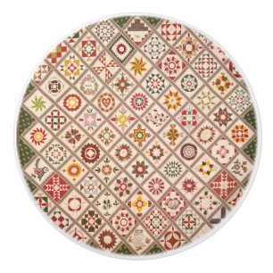 Pomo De Cerámica Tejido de amistad en colores apagados