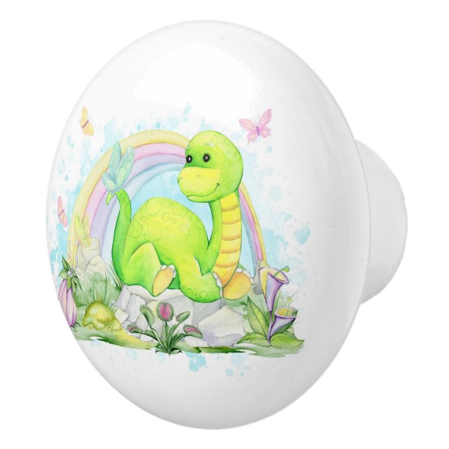 Pomo De Cerámica Tejido de cerámica de dinosaurio (Derecha)