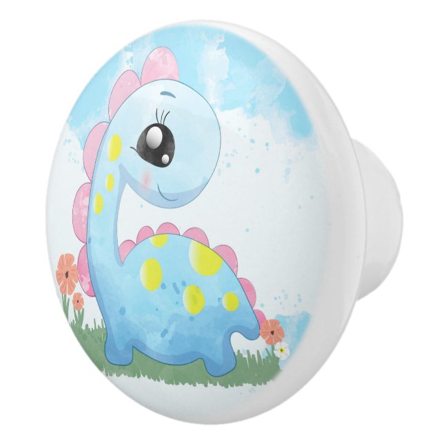 Pomo De Cerámica Tejido de cerámica de dinosaurio (Derecha)