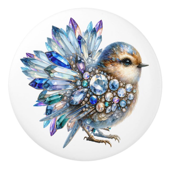 Pomo De Cerámica Tema de Bling Birds (Anverso)