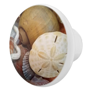 Pomo De Cerámica Tema de la playa del dólar de arena de los