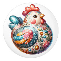 Tema del pollo cerámico