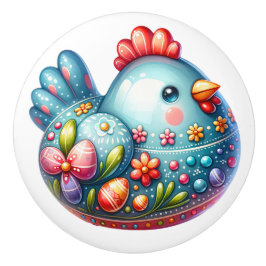 Pomo De Cerámica Tema del pollo cerámico