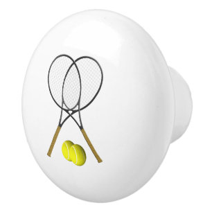 Pomo De Cerámica Tema deportivo del Doubles Tennis