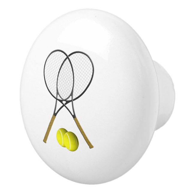 Pomo De Cerámica Tema deportivo del Doubles Tennis (Derecha)