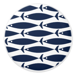 Pomo De Cerámica Tema Náutico del pescado costero