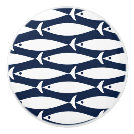 Pomo De Cerámica Tema Náutico del pescado costero