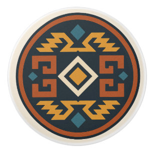 Pomo De Cerámica Terracota de oro de la marina Diamond Zapotec cerá