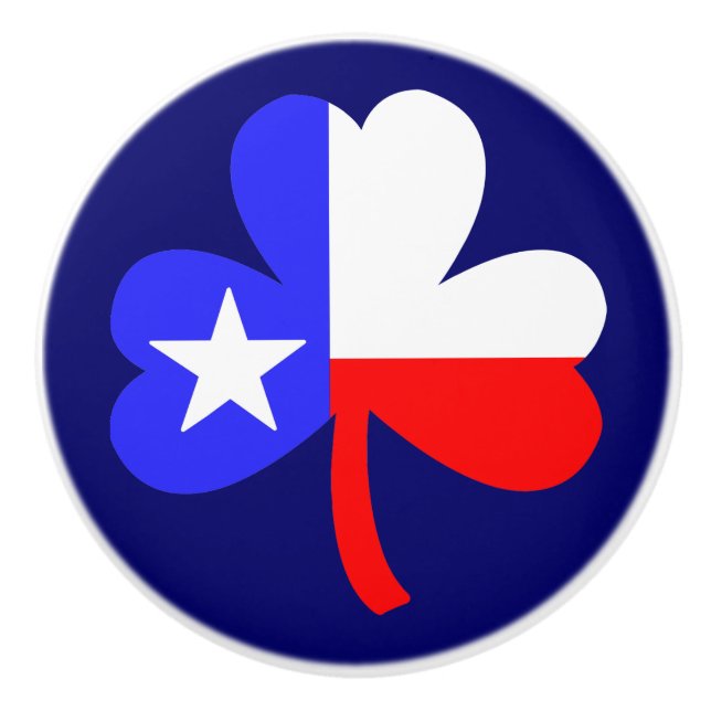 Pomo De Cerámica Texas Shamrock (Anverso)