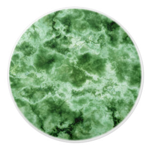 Pomo De Cerámica Textura de mármol verde