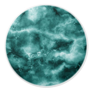 Pomo De Cerámica Textura de mármol verde oscuro